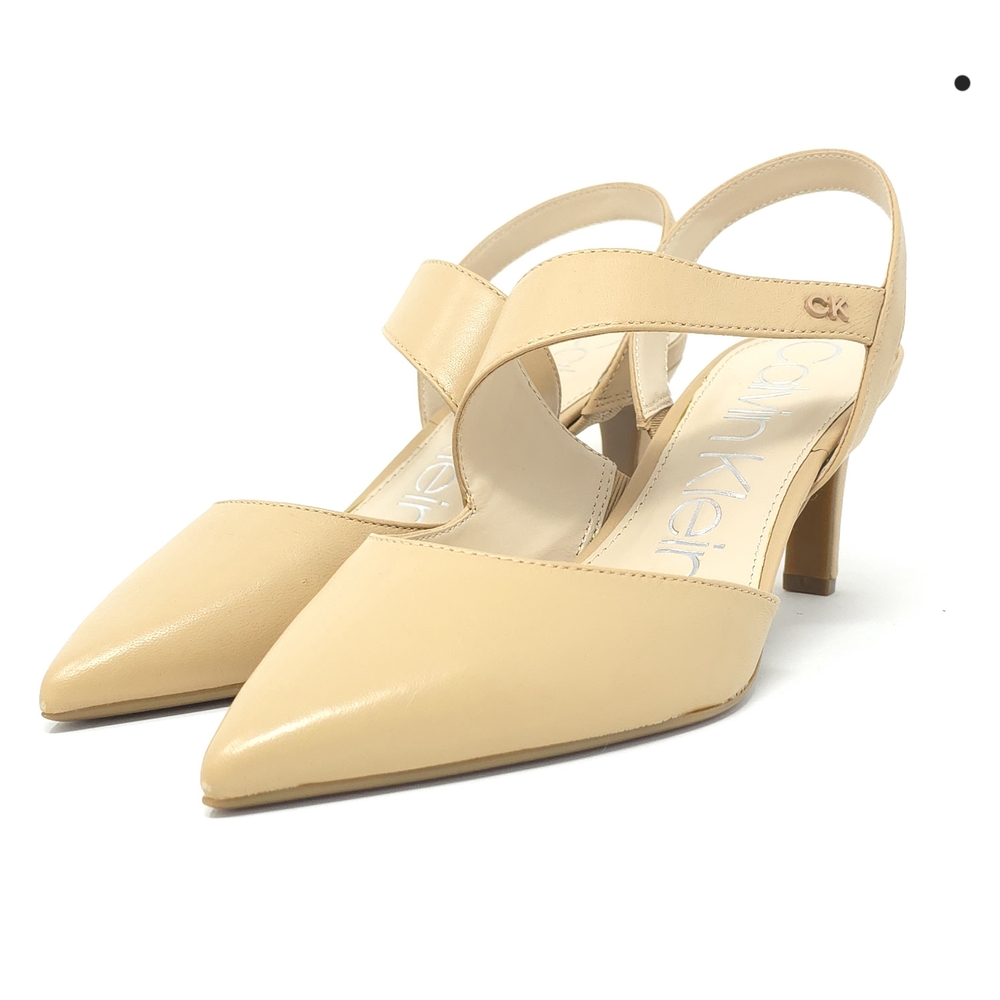 Calvin Klein Larin Pump, Natural Leather, 9.5M